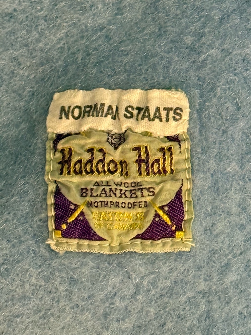 1950’s/60’s Eatons Haddon Hall Wool mothproof blanket